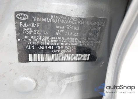 2017 Hyundai Elantra Se из США, поврежденный, VIN 5NPD84LF1HH187457